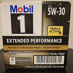 Mobil1 5w30 Full Synthetic Engine Oil 6 Individual Quarts