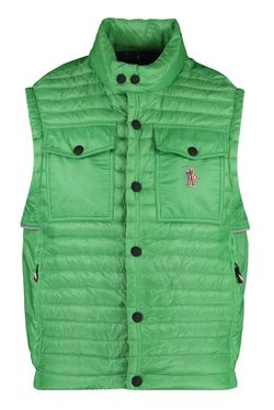 Moncler Grenoble Green Quilted Down Vest