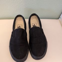 Vans Classic Black Slip On Shoes. Women's Size 5 