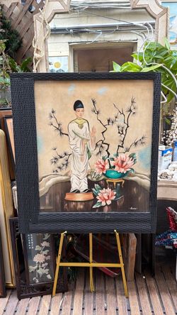 Beautiful Chinese Mid Century watercolor original Art