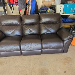 Leather Reclining Sofa