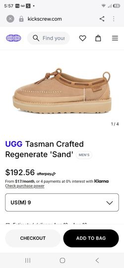 New UGG Tasman Crafted Regenerate – Men’s 9 / Women’s 10