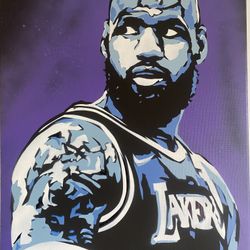 Lebron James Painting 16”x20” On Canvas