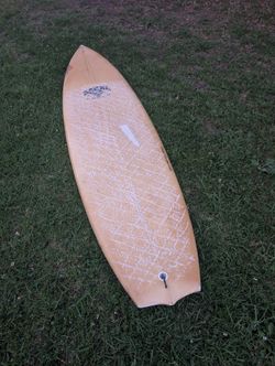 ⭐$225 OBO 7'6 Sakal Fun board Longboard With Bat Tail Blue