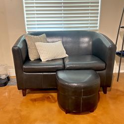 Love Seat Couch + Foot Rest