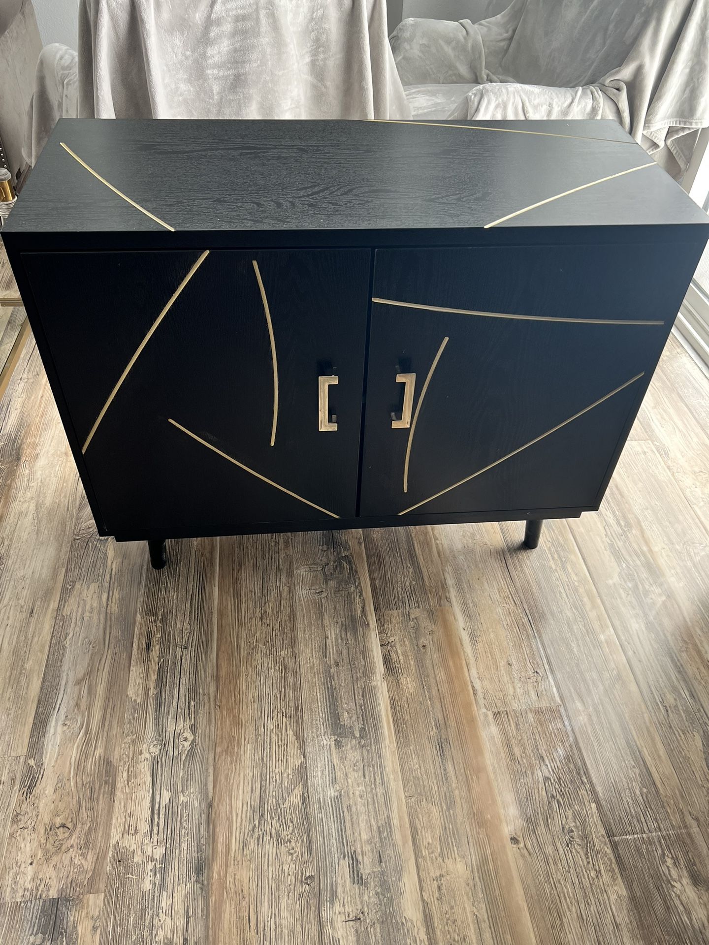 Black and Gold Credenza