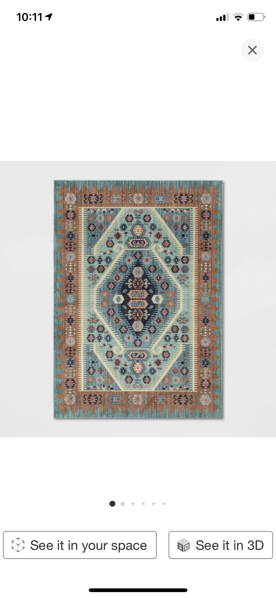 Target Opalhouse Buttercup Diamond Vintage Persian Woven Rug Boho