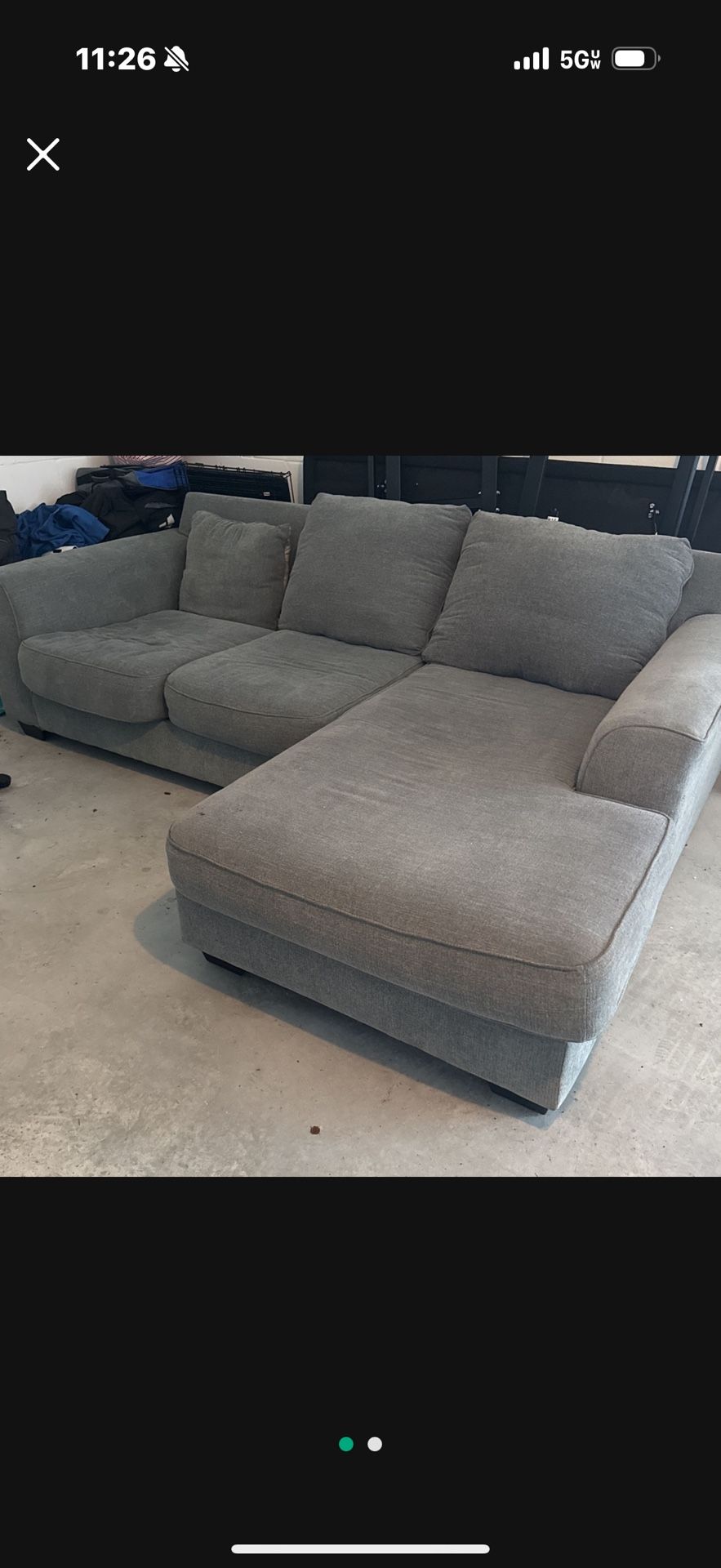 Ashley’s Sectional Couch Grey