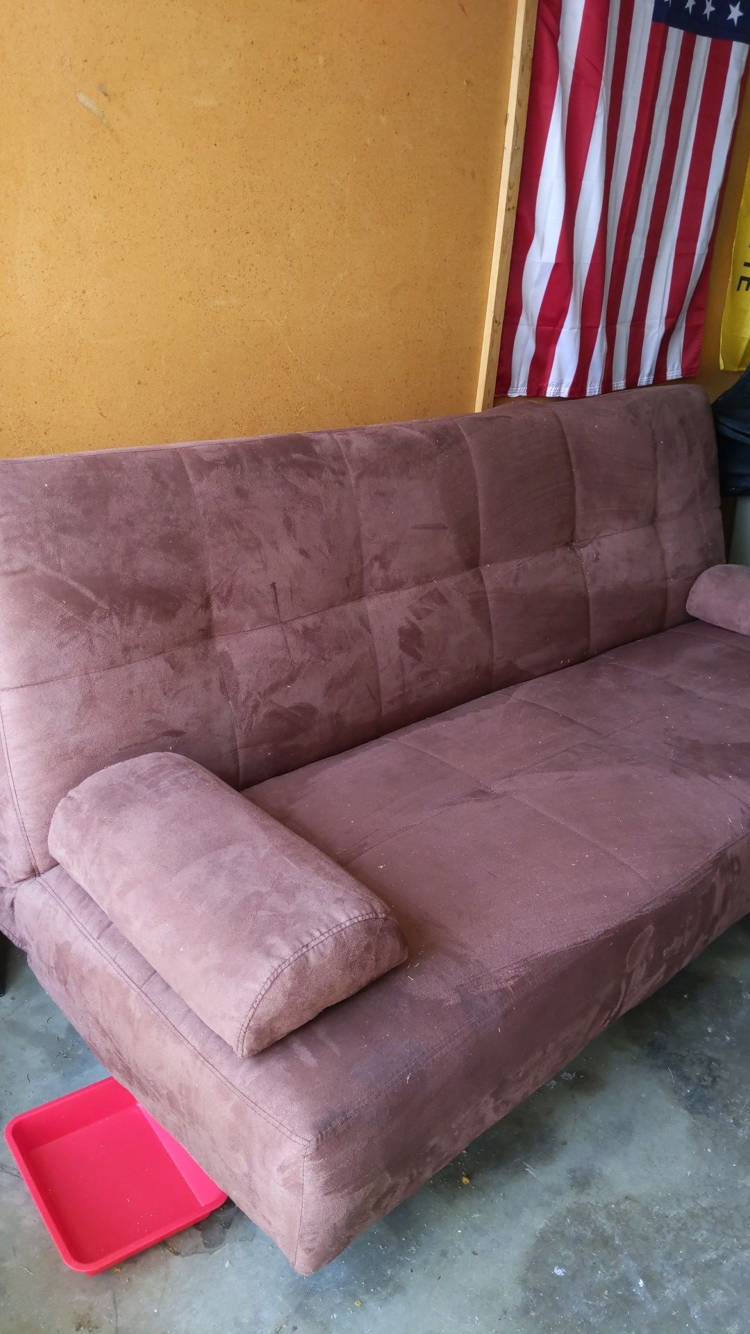 Suede Futon brown like new