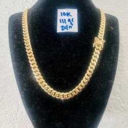 10K Solid Gold 🇨🇺 Links Chain 111Gr 24 Inches Long 