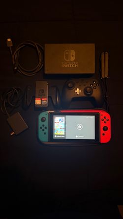 Nintendo Switch Bundle with 118 Extra GB and Pro Controller
