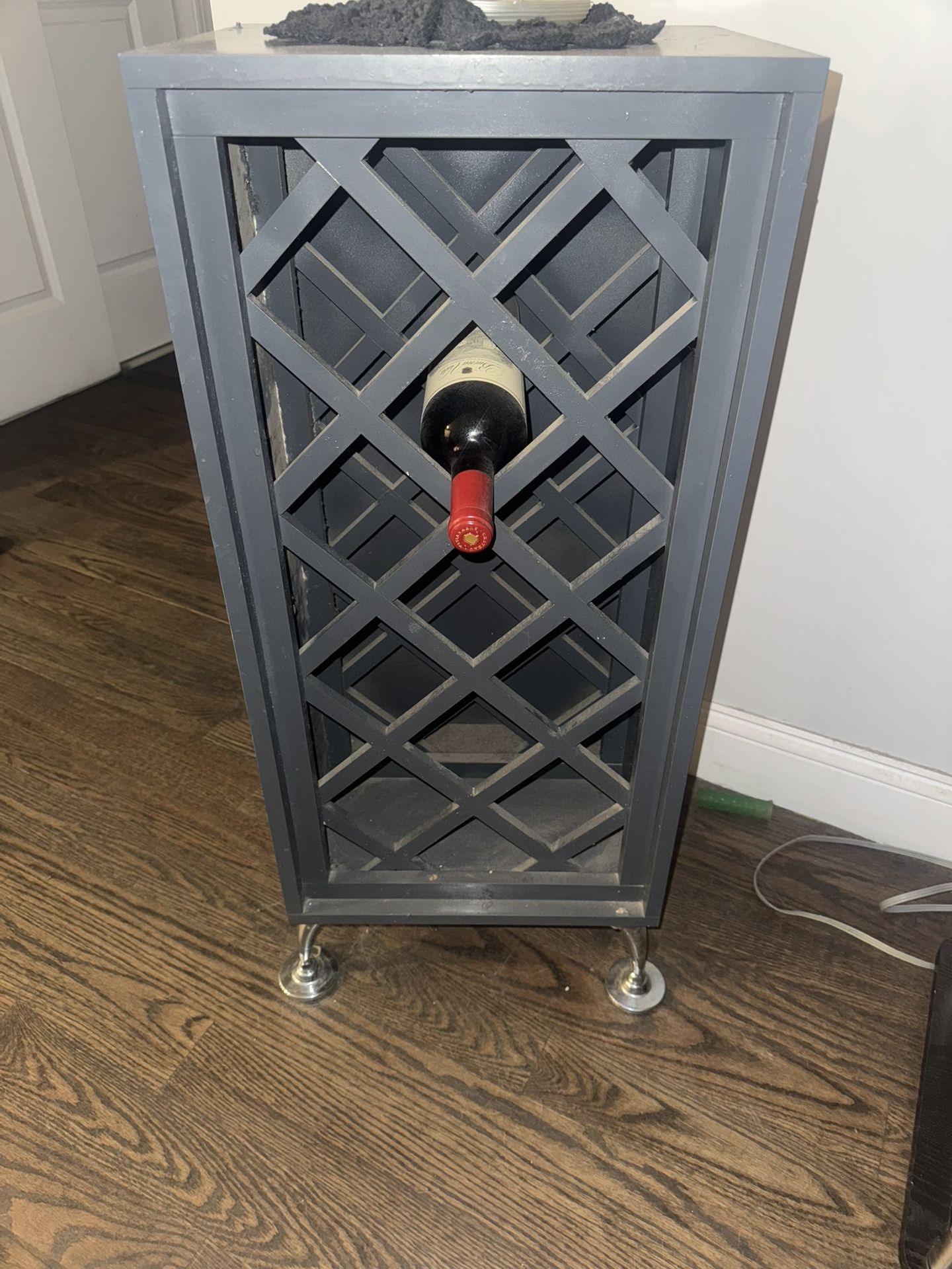 Grey Chrome Leg Wine Rack * Price Is Negotiable*