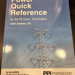 Power Quick Reference for the PE Exam by John A. Camara (2018, Trade Paperback)