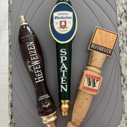 Octoberfest Tap Handles - 2 Hefeweizen and 1 Spa ten, 