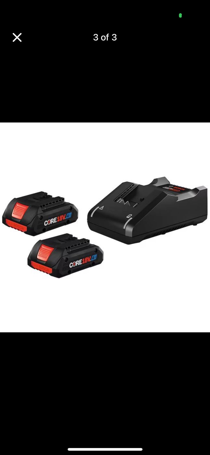 Bosch 18v 2-pack Lithium Battery kit (4Ah+4Ah+charger)