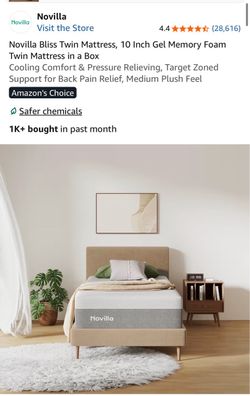 Novilla Bliss 10-Inch Twin Gel Memory Foam Mattress