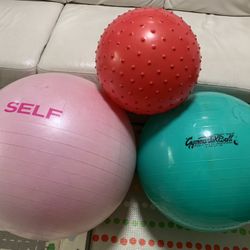 Three Exercise Balls