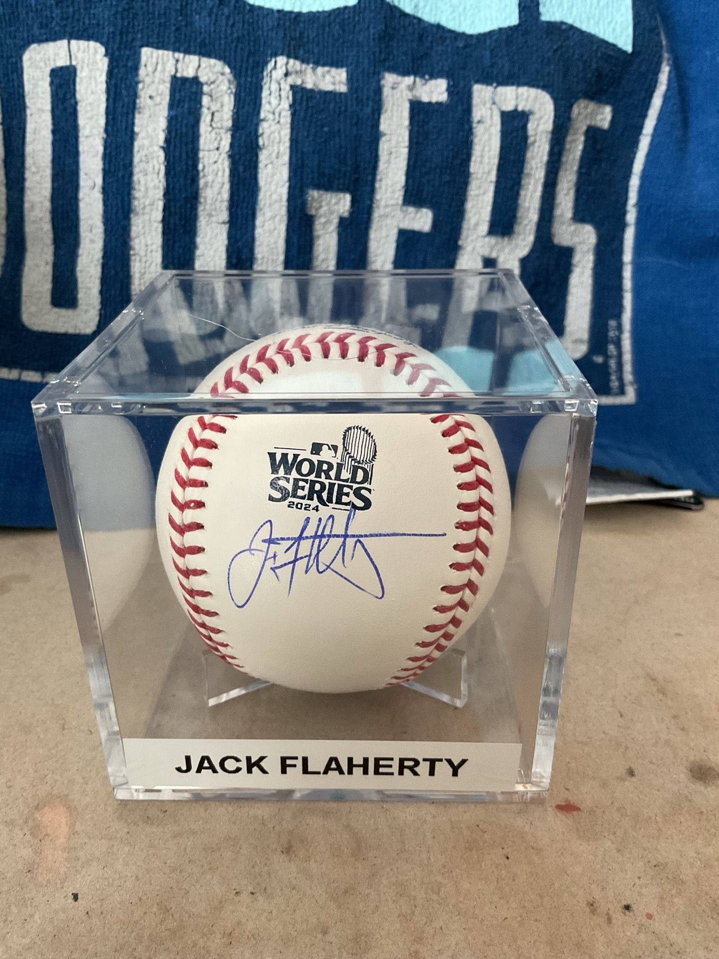 Los Angeles Dodgers Jack Flagerty Autographed World Series Baseball