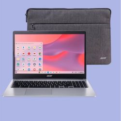 Acer Chromebook 315 (2023), 15.6" FHD, Intel Celeron N4500, 4GB RAM, 64GB eMMC, Pure Silver, Protect