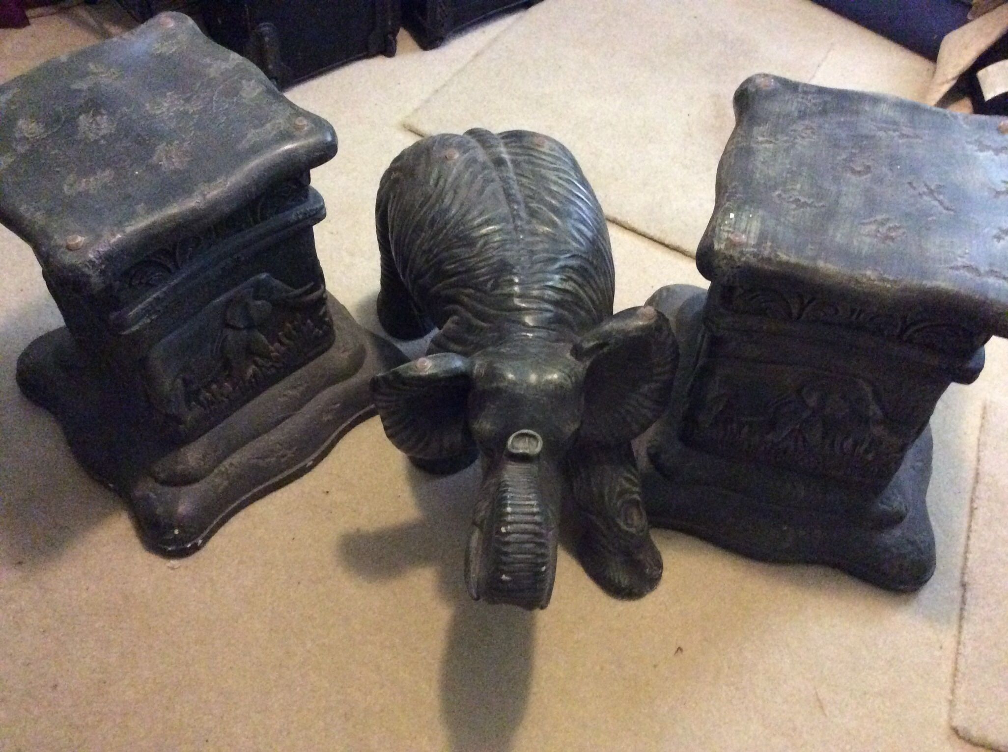 Elephant Coffee Table And End Tables