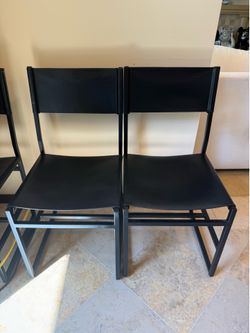 Black Leather Chairs 12 total