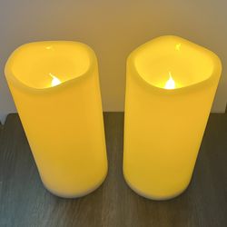 2 Pack 8" x 4" Outdoor Plastic Electric flameless Candles