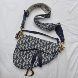 Dior Saddle Jacquard Canvas Bag
