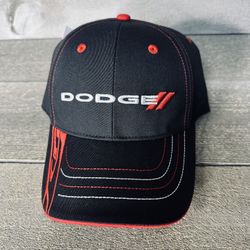 Dodge Motors Promo Baseball Cap Hat Black Red White Adjustable New