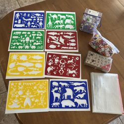 Kids Activities /Stencils/Wooden Stamp Set/Foam Stickers