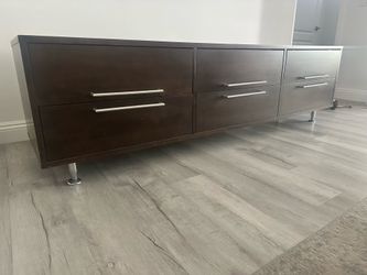 Media Console TV Stand, 6 Drawers