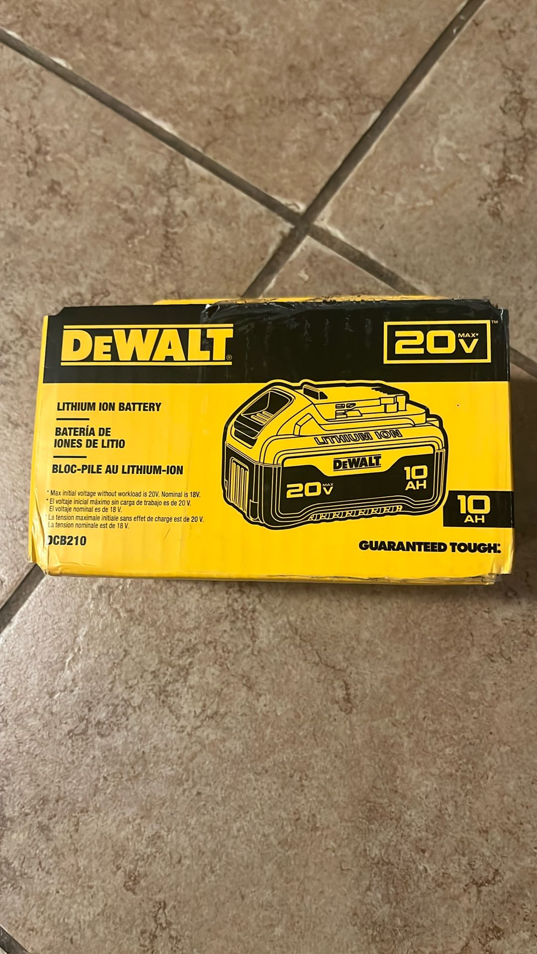 Dewalt Lithium Ion Battery 20V 10AH