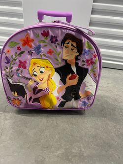 Disney Rapunzel & Flynn kids rolling luggage suitcase