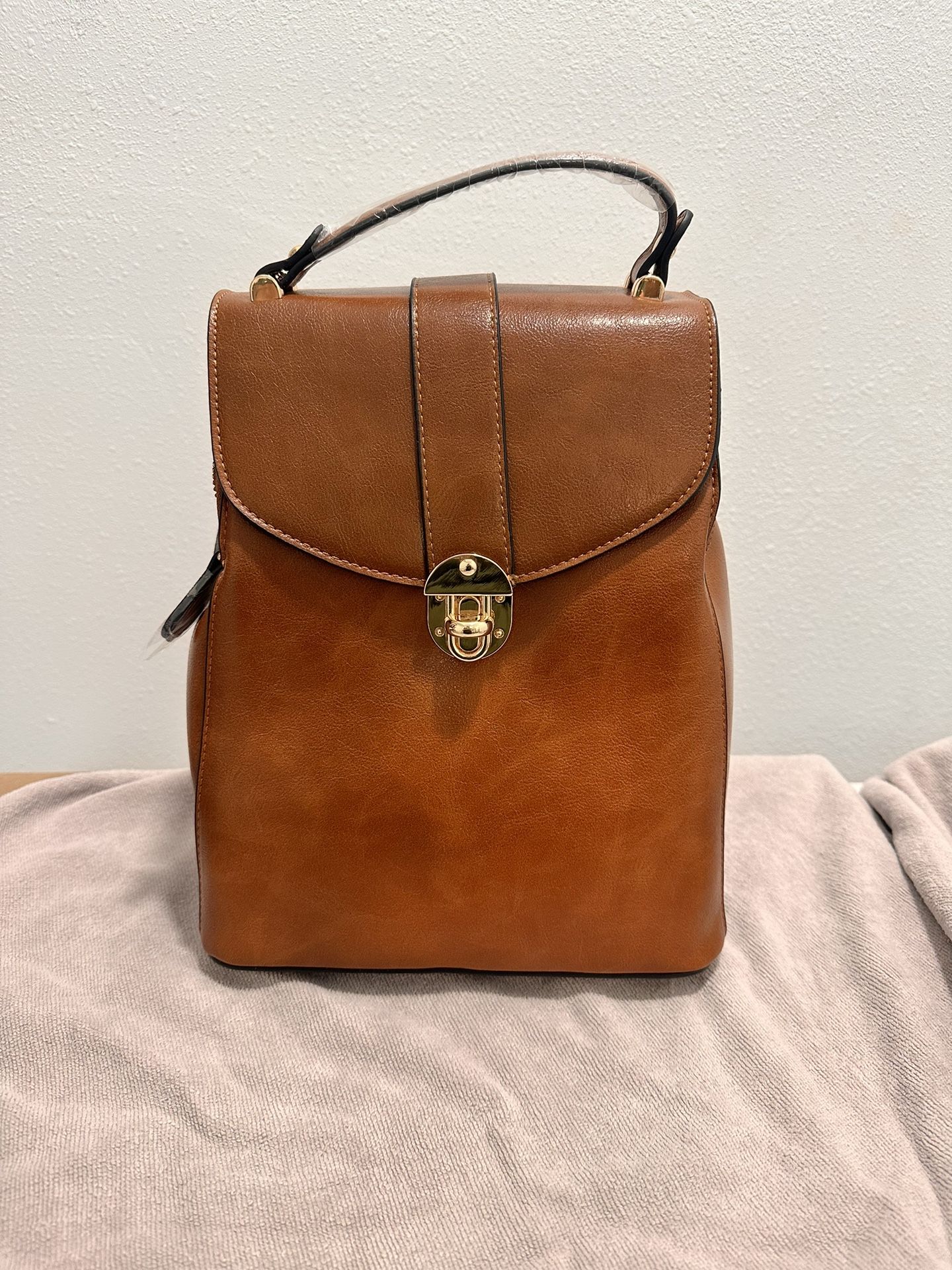 Brown Backpack Purse 