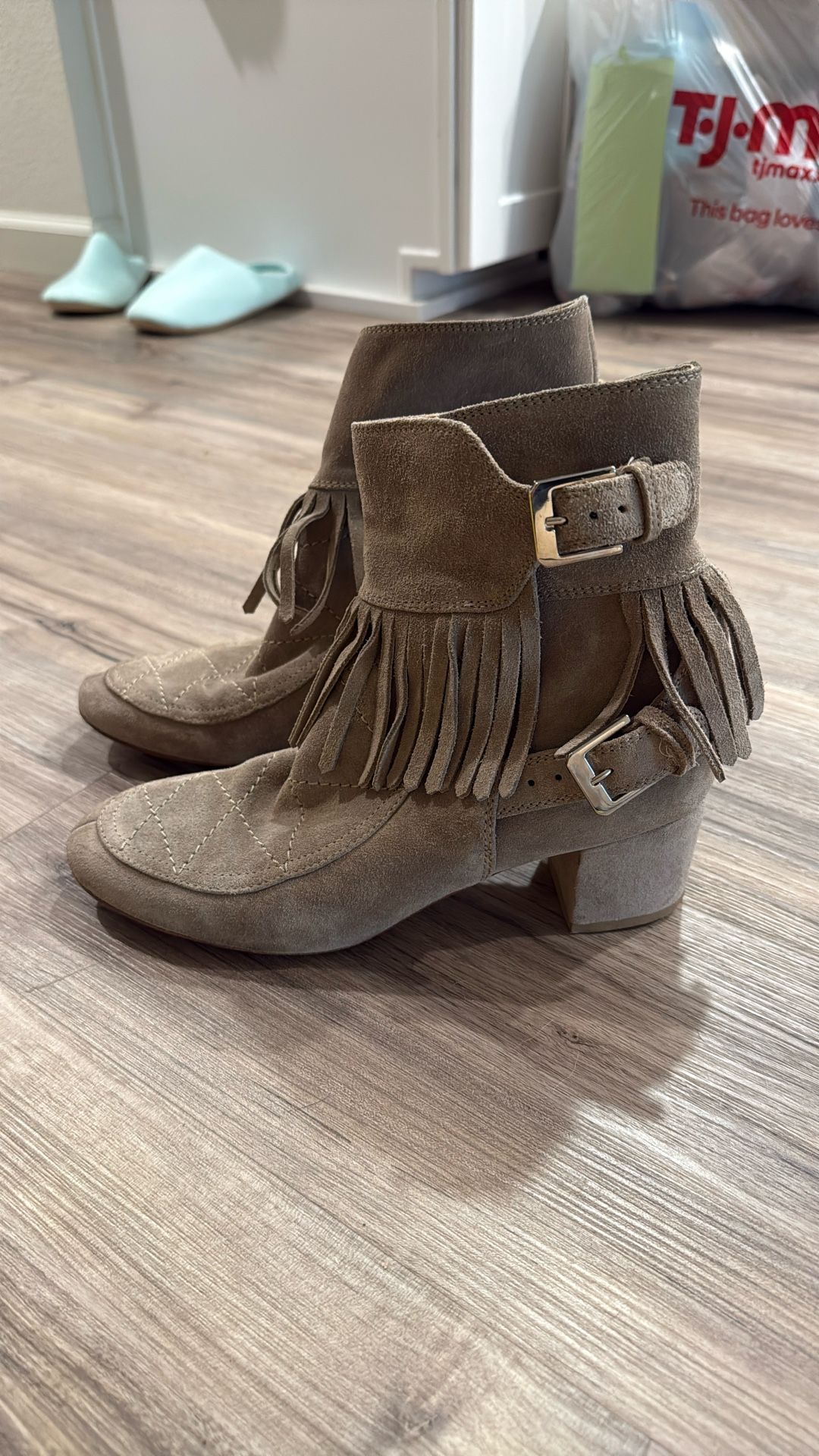 Suede/leather Boot