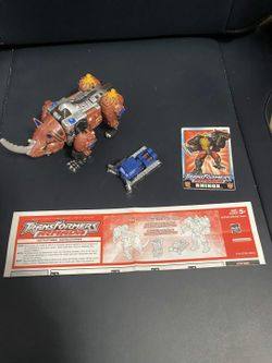Transformers Armada Rhinox Rhino Figure Armorhide Card Instructions