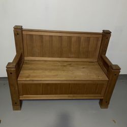 🛍️Nice Wood Bench With Storage 🛍️