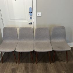 4 Grey Chairs For Sale 