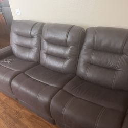 Dual Power Recline Couch 