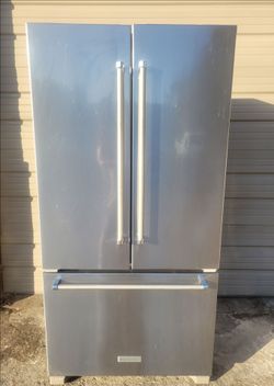 KitchenAid counter depth refrigerator with internal water dispenser