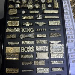 Double ring 10K Earring Gold Jesus Pendant Diamond Earring Heart 