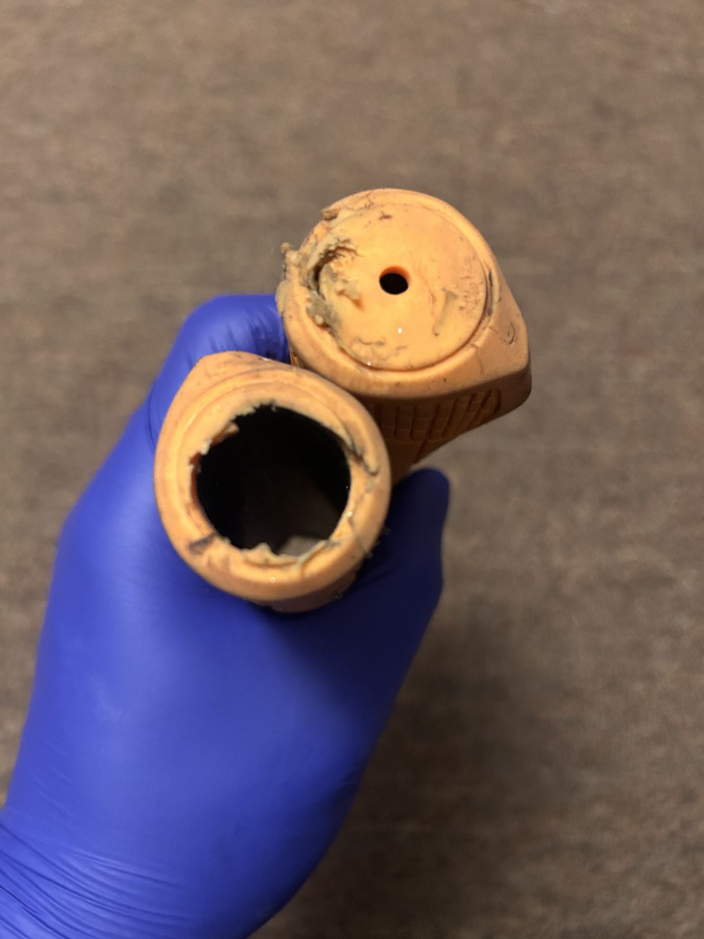 Orange lock on grips