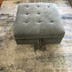 Spa Blue Storage Ottoman – Matches Sectional or Stands Alone