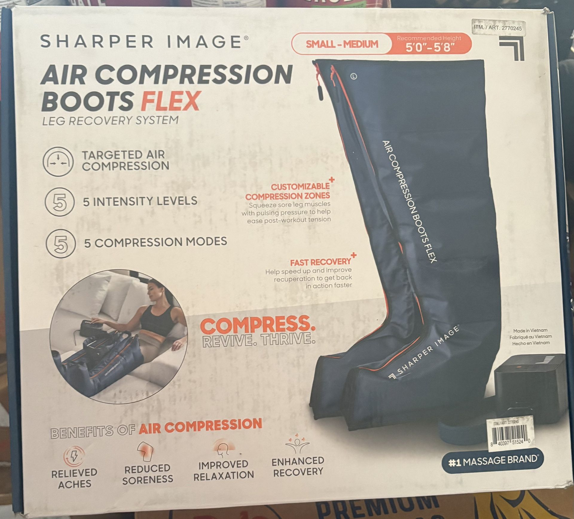 Air Compression Boots Flex Leg Recover System