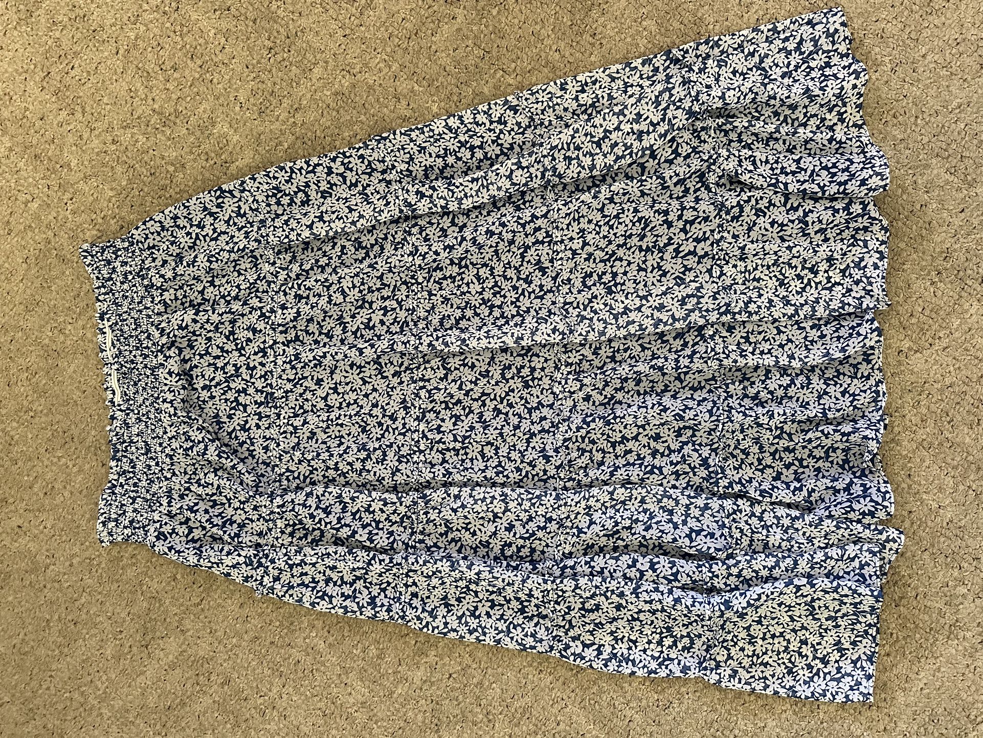 Blue Floral Women’s Maxi Skirt