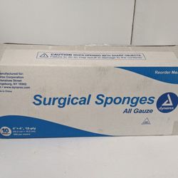 Dynarex Surgical Sponges, All Gauze, 4" x 4", 12-ply, Non-Sterile - Open Box Never Used 