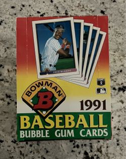 1991 Bowman Baseball Wax Box. Unopened (36 Packs). Possible Rookie Cards of HOFers....Chipper Jones, Jim Thome, Ivan Rodriguez, Mike Mussina, Bagwell.