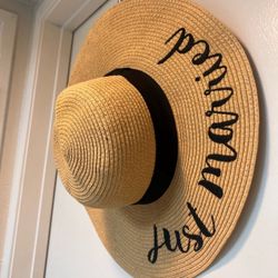 Just Married Straw Hat