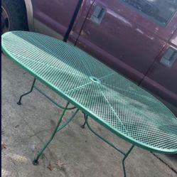 Wrought Iron Oval Table
