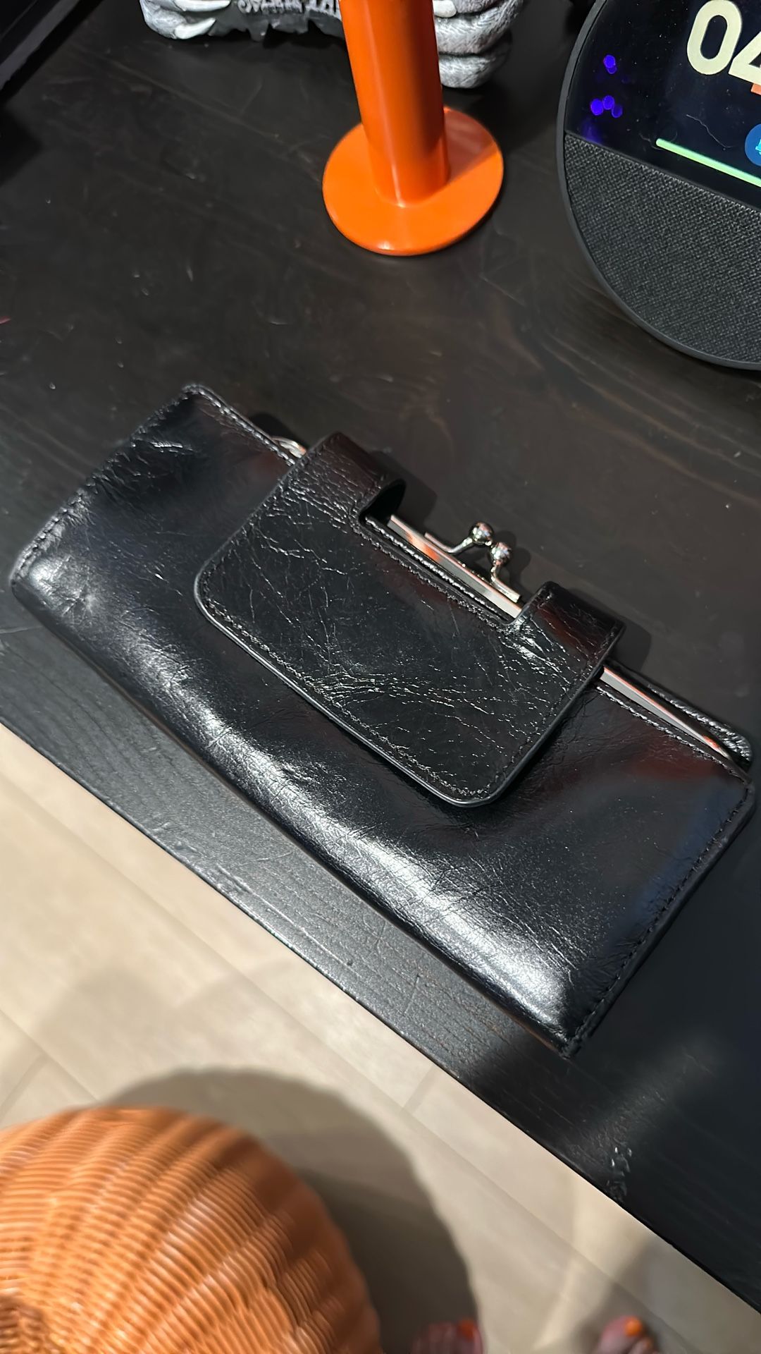 Hobo Leather Wallet Black