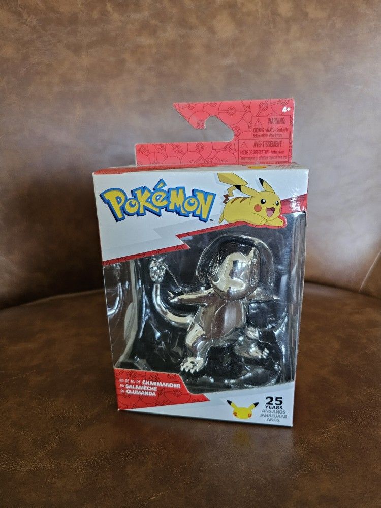 Pokemon 25th Celebration Silver Charmander Figure